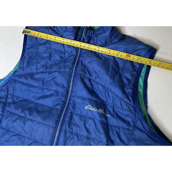 EDDIE BAUER Women’s Microlight Down Vest 650 Fill Puffer Vest Blue M - Picture 6 of 8